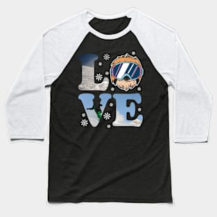 Love Sloth And Skiyng Baseball T-Shirt